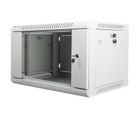 LANBERG Szafa instalacyjna wisząca 19'' 6U 600X450mm szara (drzwi szklane) WF01-6406-10S - 455388 - zdjęcie 1